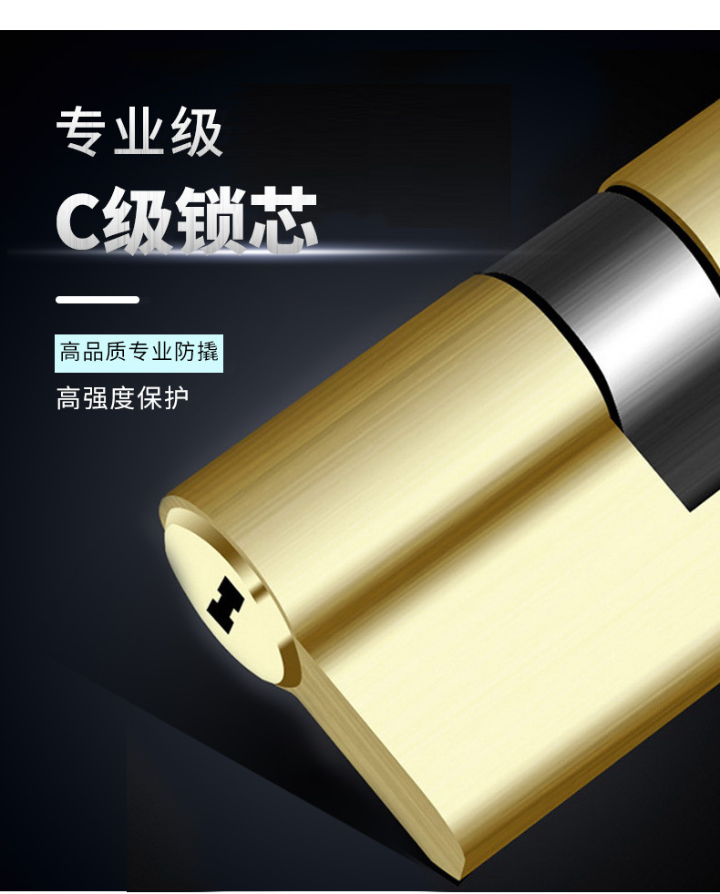 Tongtong Lock Silver and black dual-color smart door lock with facial and fingerprint recognition and blue backlit keyboard pic 21