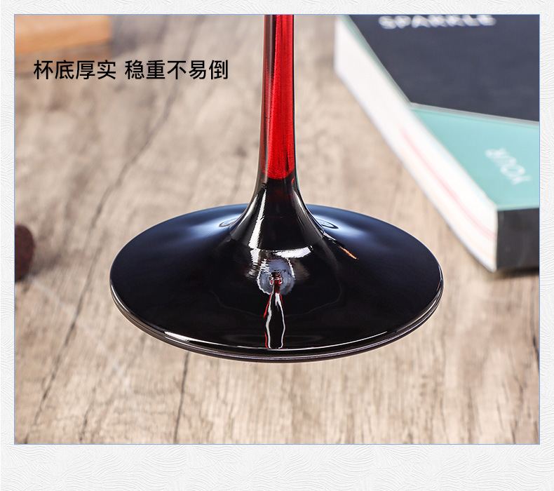 Czech imported crystal red wine glasses, a set of high-end wine sets, highball glass gift boxes, wedding and business souvenirs pic 14