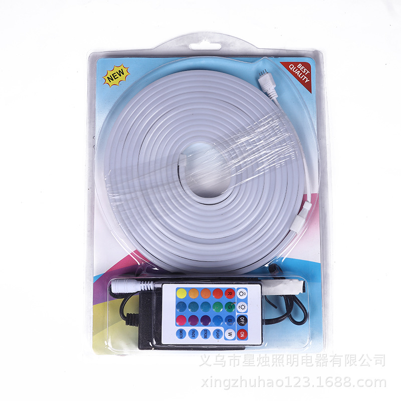 Iridescent neon light strip Silicone rgb12V low-voltage outdoor atmosphere waterproof flexible silicone light strip set led pic 13