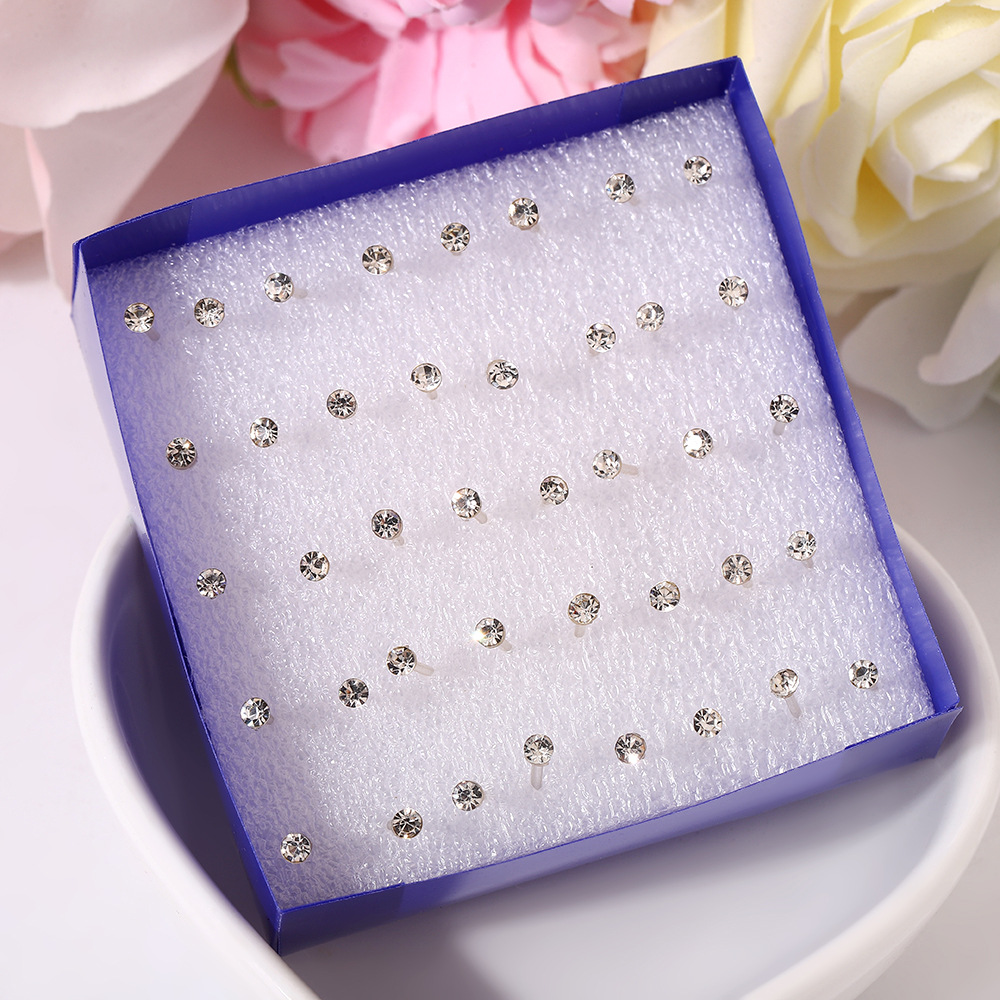 Korean-style colored resin ear studs, niche and high-end plastic earrings, fashionable rhinestone ear stud set, PDD ear bone studs pic 10