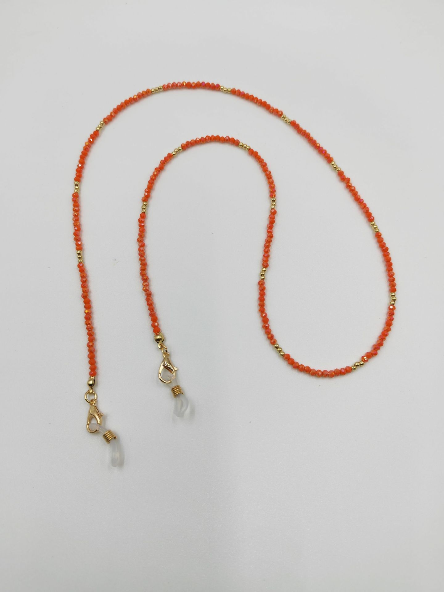 韩版时尚水晶夹金珠串珠眼镜链口罩链挂脖耳机挂链女项饰厂家直销详情6