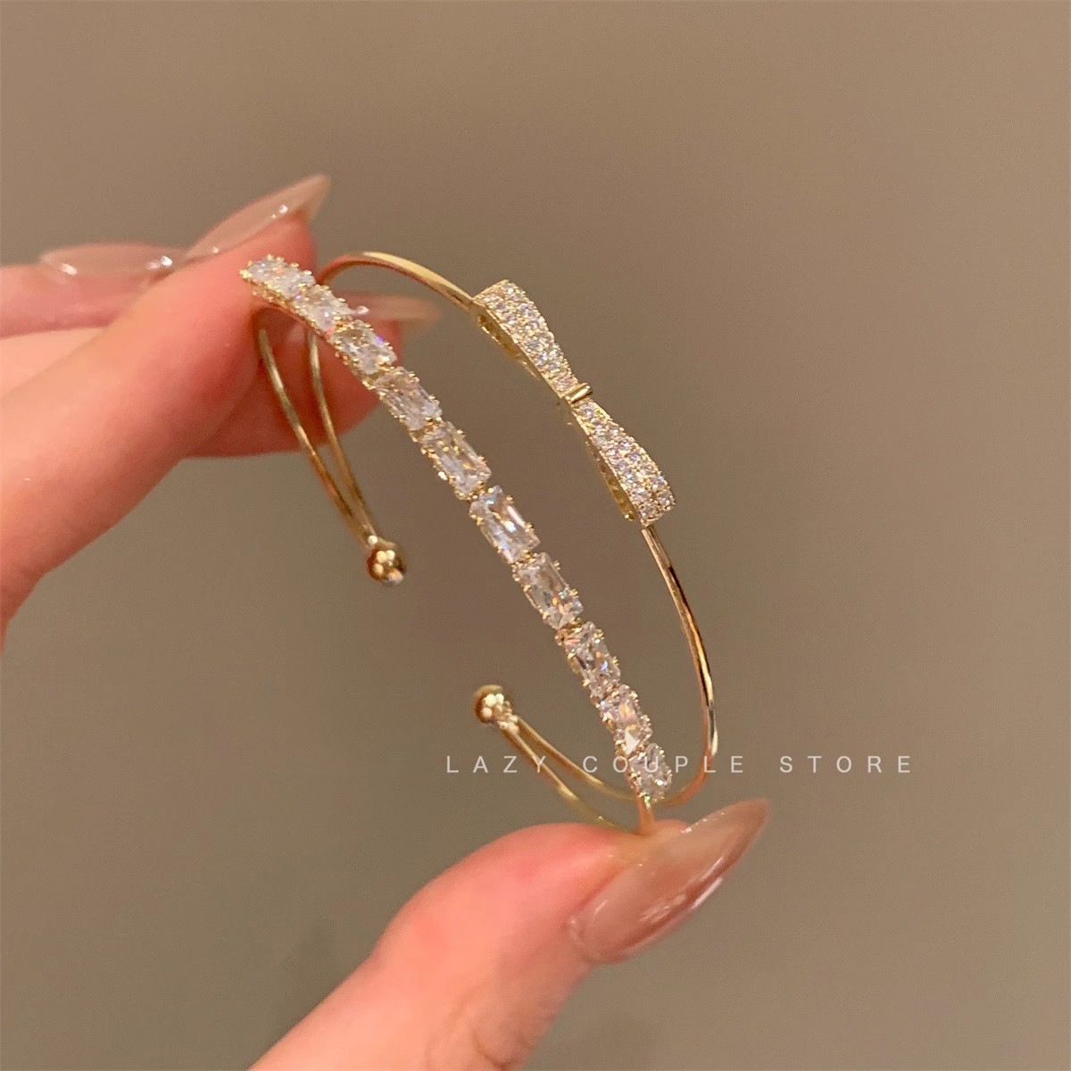 彩色多巴胺锆石手镯女设计感麻花扭结精致手链满钻双层叠戴手饰潮详情20