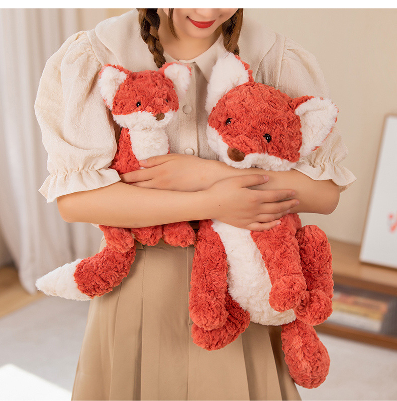 Cute cross-border fox doll plush toys for children and girls as birthday gifts, soothing sleeping dolls pic 9