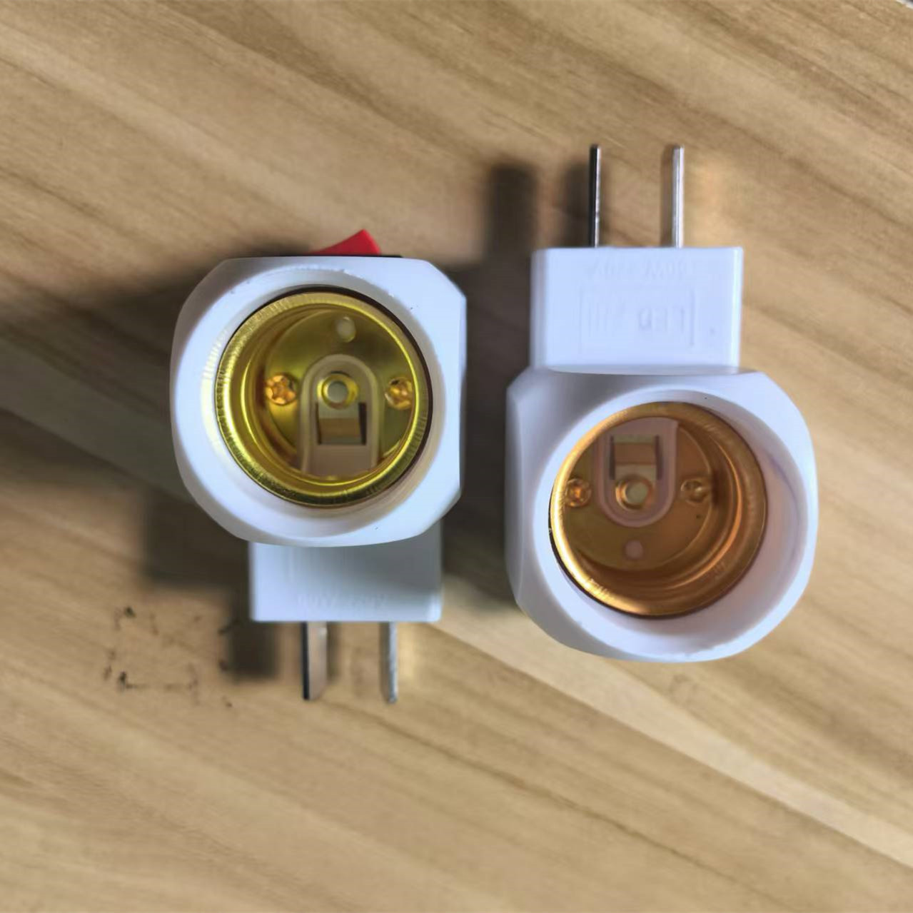 新结构灯座 e27节能灯头螺口灯座插式转换灯头 家用办公转接灯头详情6