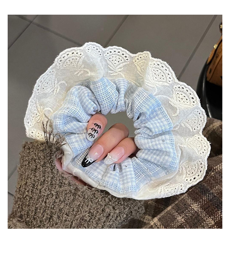 芭蕾风蕾丝大肠发圈女网红2025新款可爱头绳扎头发皮筋丸子头发绳详情22