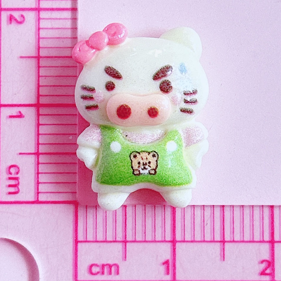 Cute and chubby little pig accessories, diy resin jewelry, hair clips, hair bands, key pendants, shoe buckles and accessories pic 12