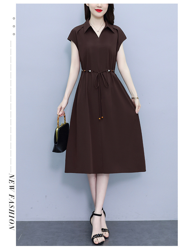 爆款高端欧版宽松法式连衣裙2025夏季新款气质收腰显瘦中长款裙子详情39