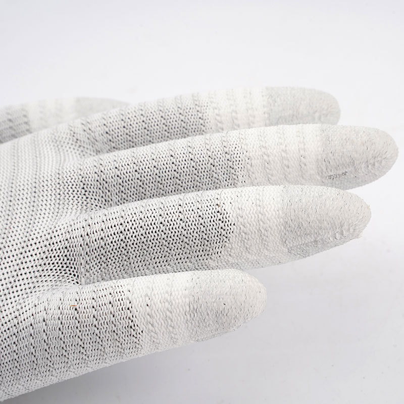 PU finger and palm coating nylon carbon fiber anti-static gloves, exclusively for men and women in the electronics factory workshop, for dust-free operation pic 16