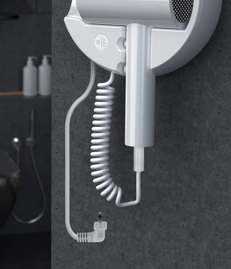 新品蓝光护发酒店吹风机宾馆浴室免打孔壁挂式电吹风直销跨境电商详情19