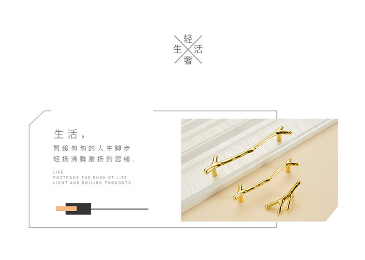 Cross-border modern and simple kitchen cabinets, branch handles, American black wine cabinets, drawers, wardrobes, door handles, furniture hardware pic 4