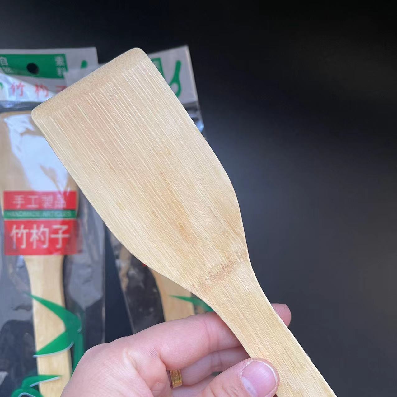 【 Zone 2-5 】 No. 2 Bamboo Spatula 1000 per piece 1 yuan 2 yuan Bamboo stir-frying spatula, non-stick special stir-frying bamboo spatula, household high-temperature resistant bamboo spatula, bamboo spatula pic 4