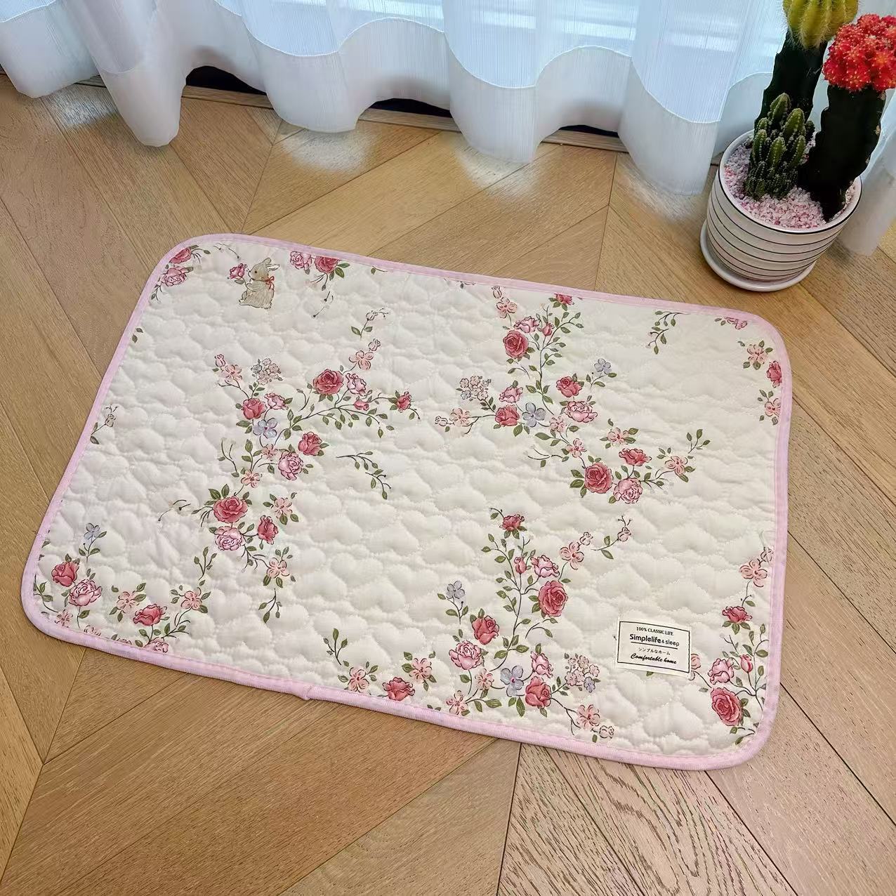 New style floor MATS, Korean-style pure cotton quilted carpet floor MATS, entrance door MATS, dust-proof floor MATS, waterproof and anti-slip pet MATS pic 9