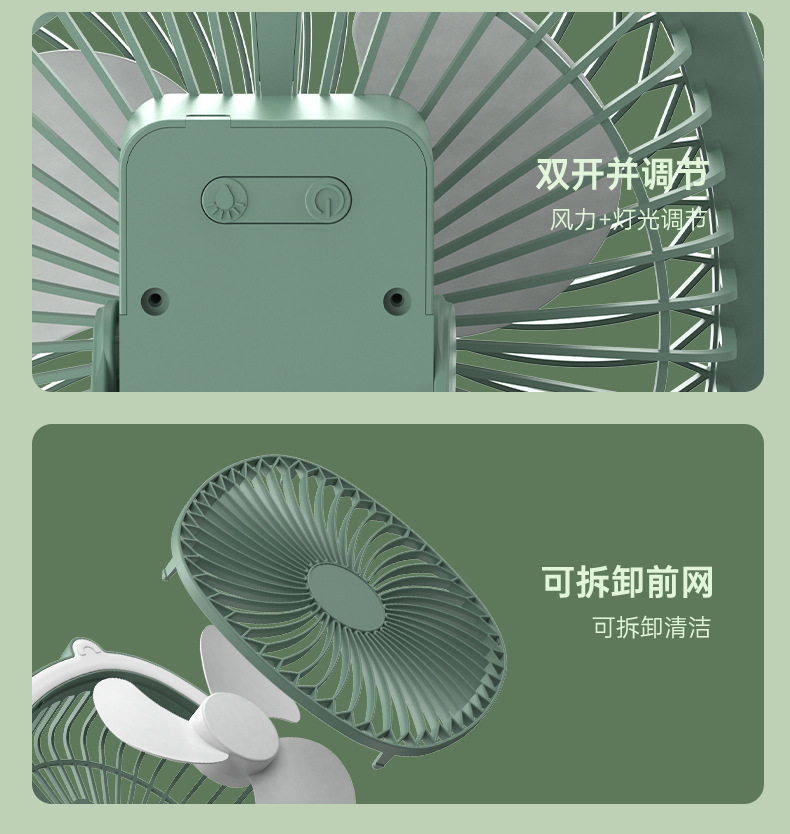 跨境迷你小风扇台式桌面便携式风扇家用宿舍挂立两用USB电风扇详情25