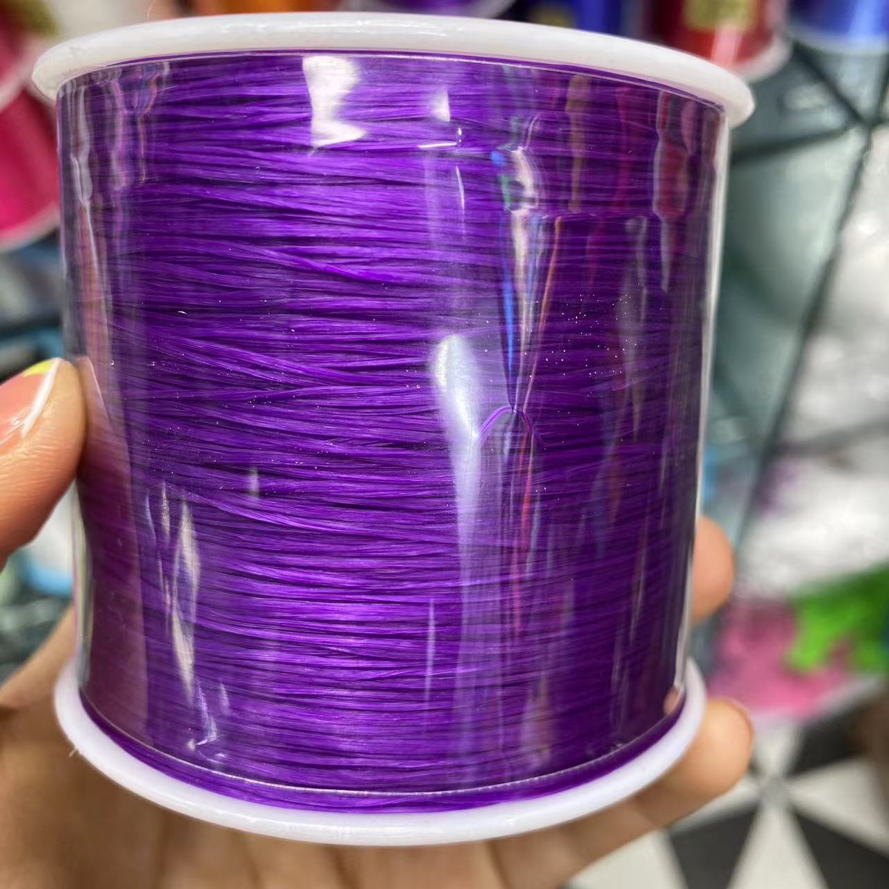 500米diy佛珠水晶串珠大卷韩国造扁形水晶线松紧线弹力线绳批发详情23