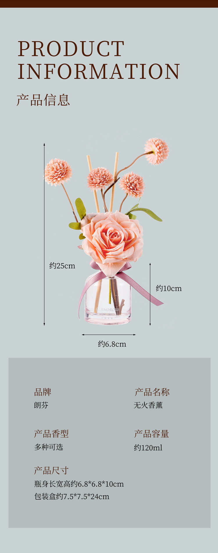 Acrylic ecological bottle, floral art piece, home decoration, bamboo and cypress potted plant vase pic 6