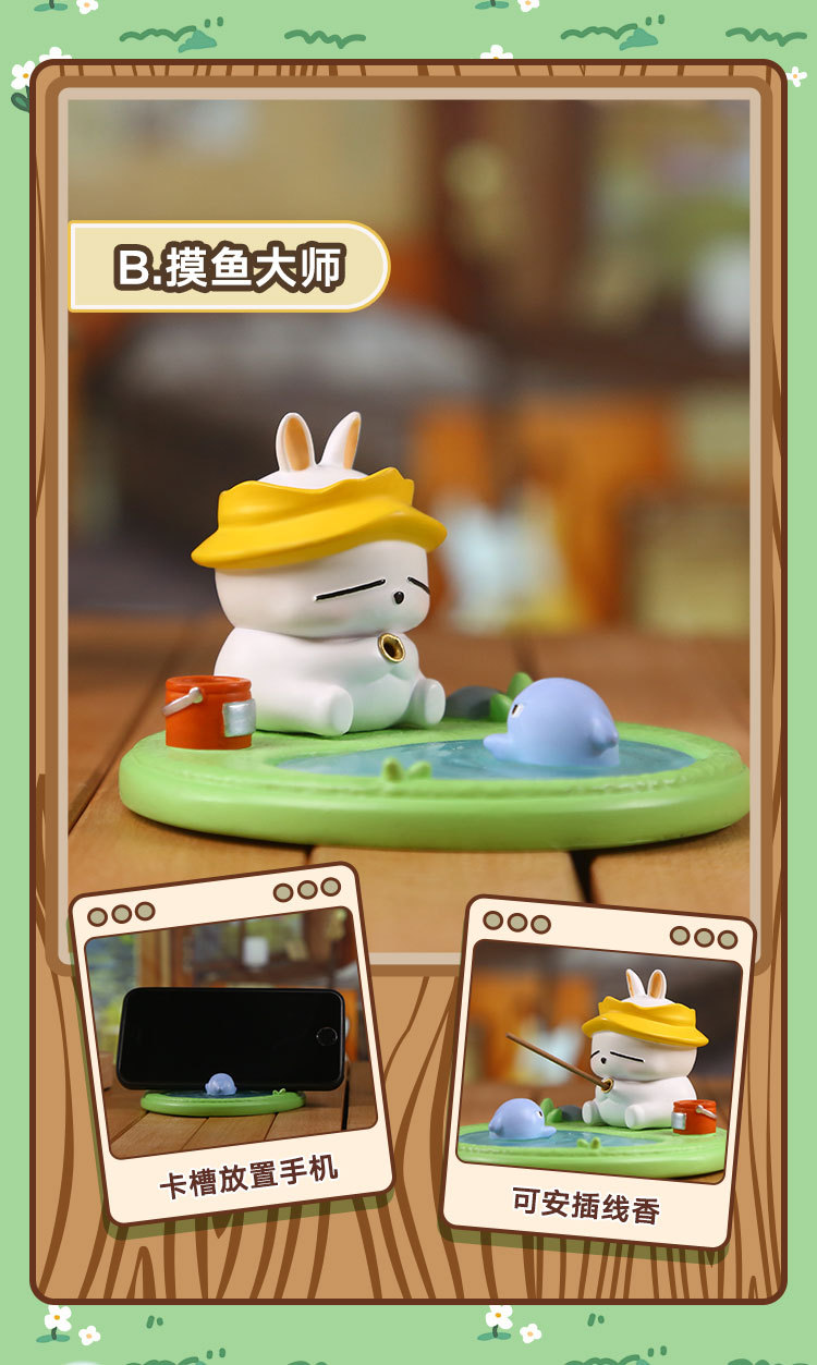 Cartoon Rogue Rabbit mobile phone stand ornament, a Douyin hit Rogue multi-purpose mobile phone stand creative stand ornament pic 5