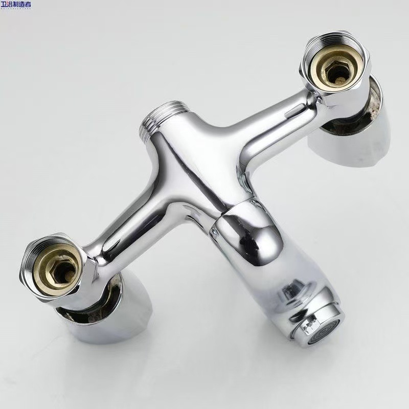Export cross-border wall-mounted cold and hot water bathtub, shower, concealed three-in-one mixing valve, faucet and rotating shower head set pic 3