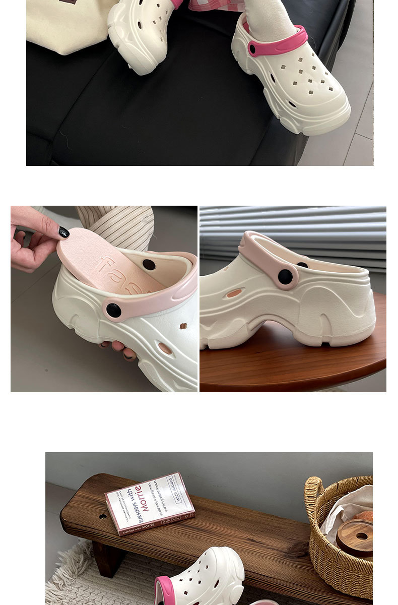 厚底eva洞洞鞋增高鞋女外穿2025新款防滑踩屎感沙滩两穿凉拖夏季详情8