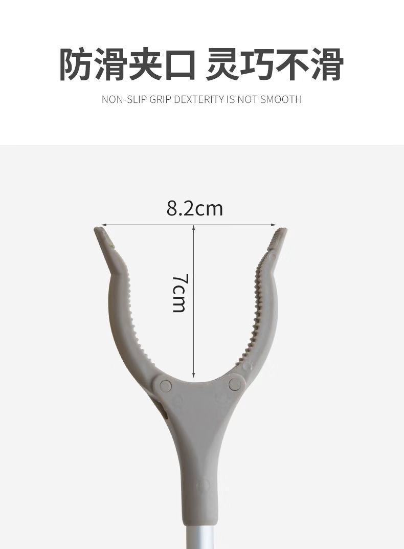 毅能加厚不锈钢垃圾夹批发取物捡拾器塑柄不锈钢垃圾夹取物夹详情4