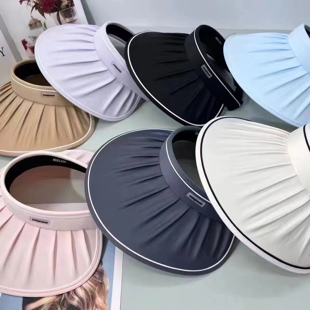 Ice Silk Hollow top sun Hat for women, folding and breathable, summer UV large-brim sun hat, outdoor sun hat, Internet celebrity pic 14