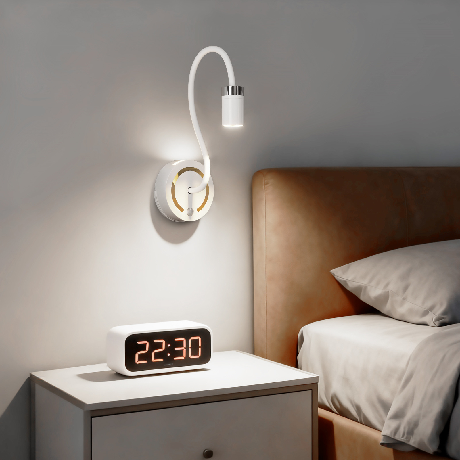 Cross-border led work reading light, human body sensing no-wiring night light, rechargeable dormitory bed diy desk lamp pic 10