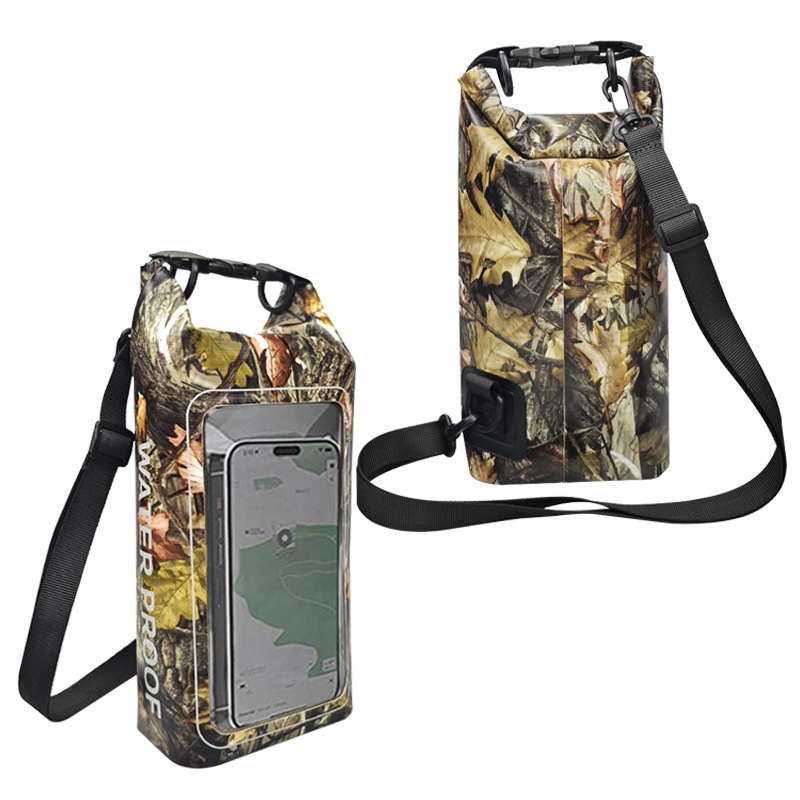 亚马逊新品2L防水包户外斜跨包二合一手机防水袋PVC游泳防水包详情28