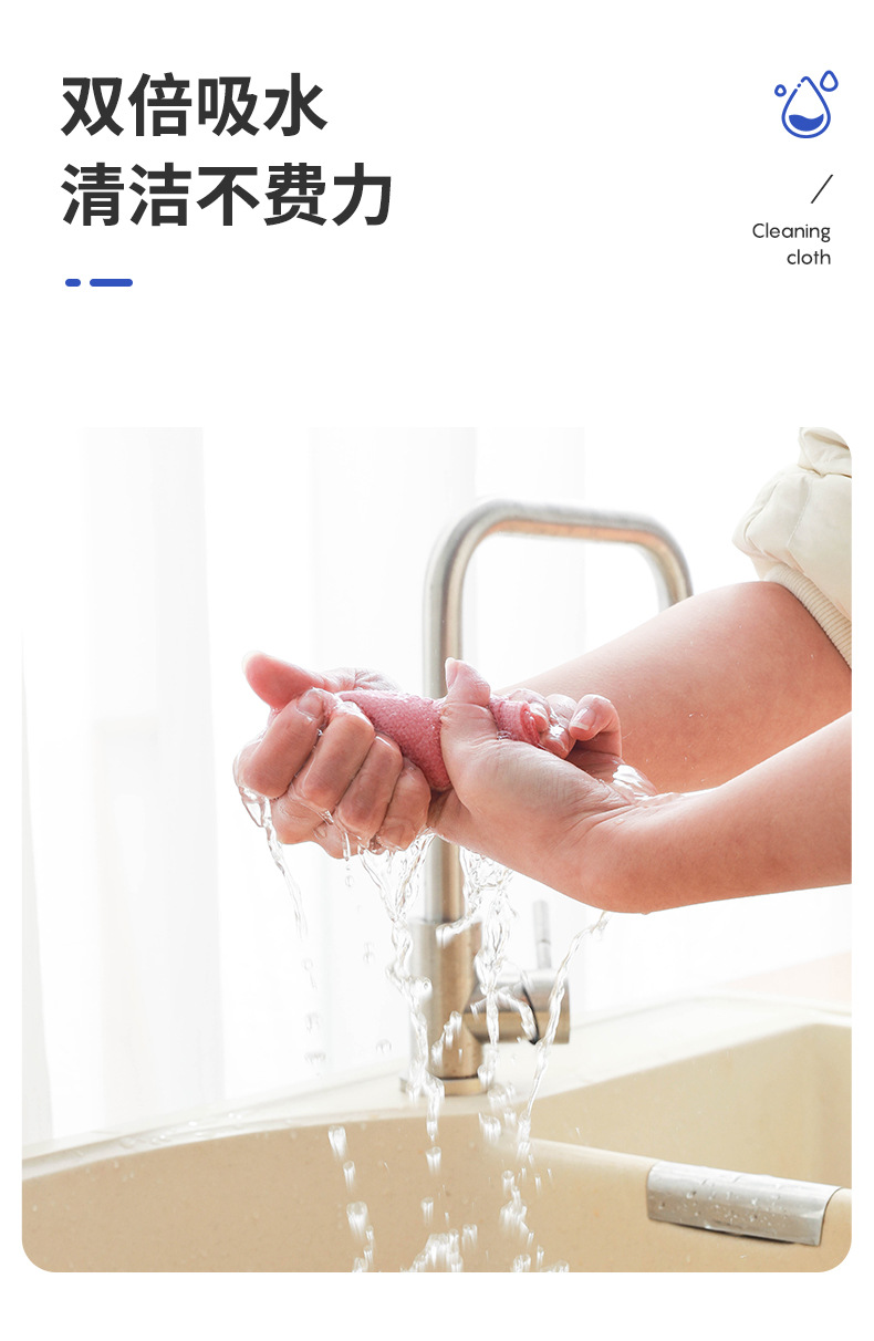 超细纤维抹布卷一次性厨房清洁布懒人百洁布吸水洗碗巾多用途家用用品详情2