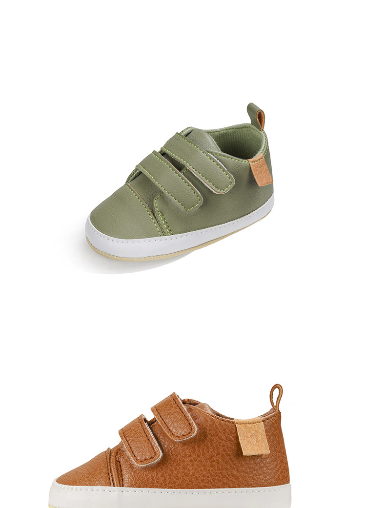 春秋0-1岁婴儿学步鞋PU魔术贴 男女宝宝波鞋室内外皮鞋软底详情7