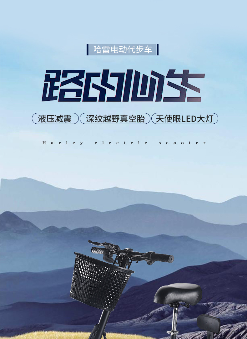跨境直供电动滑板车小型便携电瓶车户外锂电代步电瓶车便携折叠车详情3