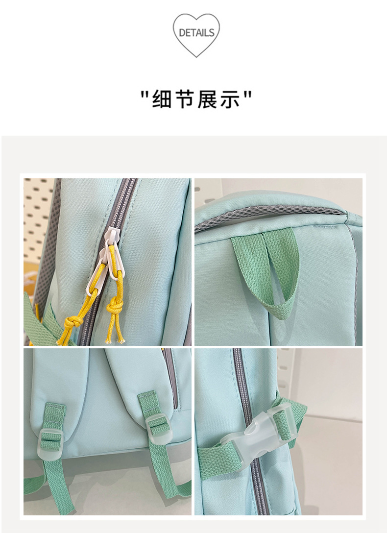 Japanese and Korean casual backpacks, forest-style schoolbags, multi-pocket schoolbags for primary school students, large capacity for cross-border travel for junior and senior high school students pic 47