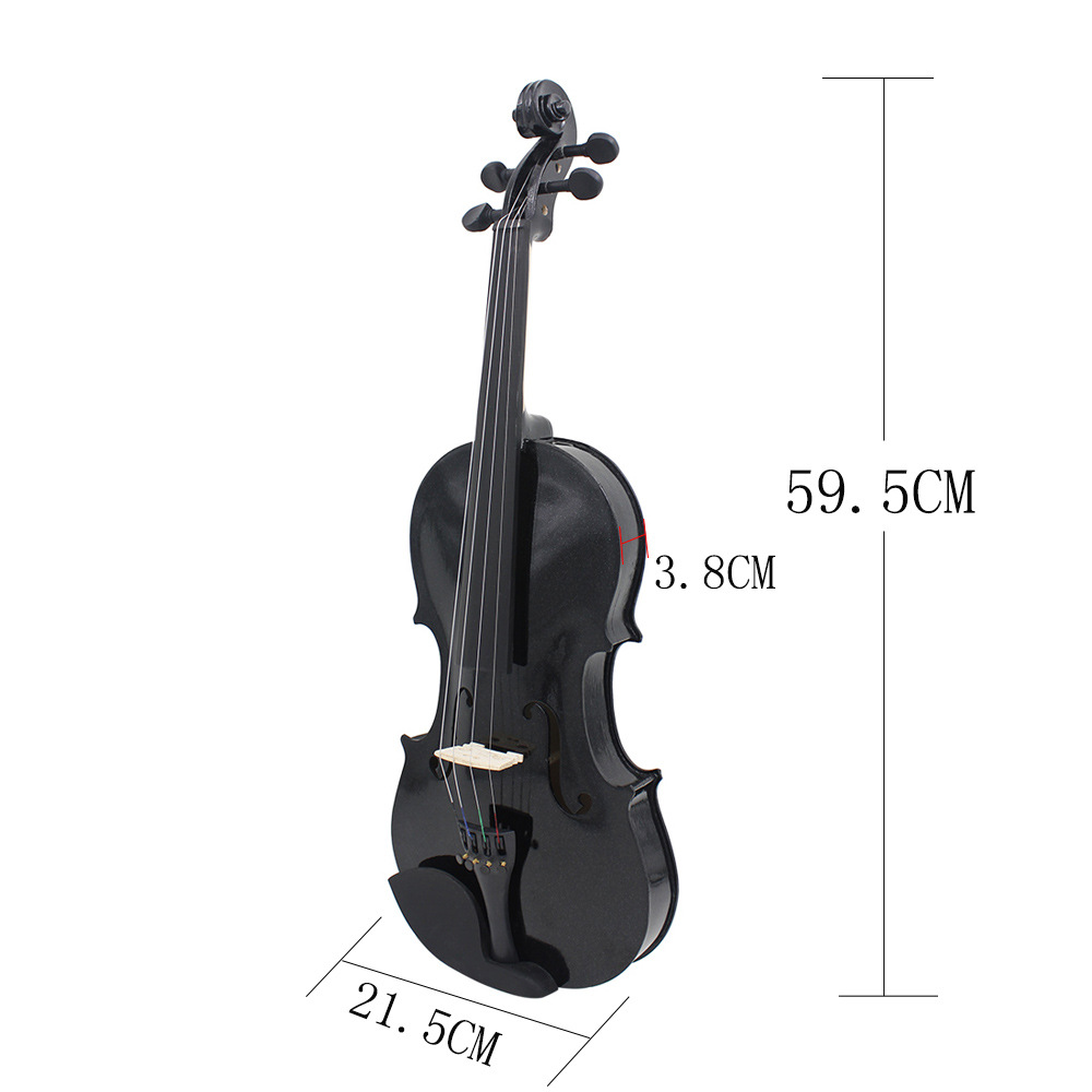 Factory direct sales of colored violins, wooden violins, beginners, adults and children practice solid wood violins (violin) pic 2