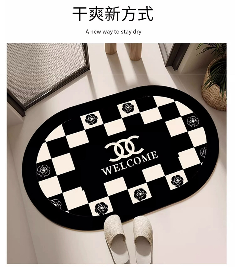 浴室吸水地垫卫生间门口硅藻泥门垫洗手间厕所防滑脚垫子卫浴地毯详情16