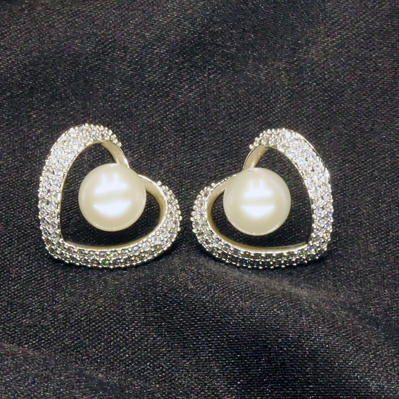 天然淡水5A珍珠耳钉微镶锆石镂空925银耳饰24年新款高级感女轻奢详情20