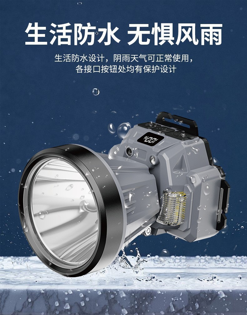 Rechargeable headlamp, high-intensity floodlight, headlamp body, outdoor sports, night running, work flashlight, multi-functional headlamp pic 22