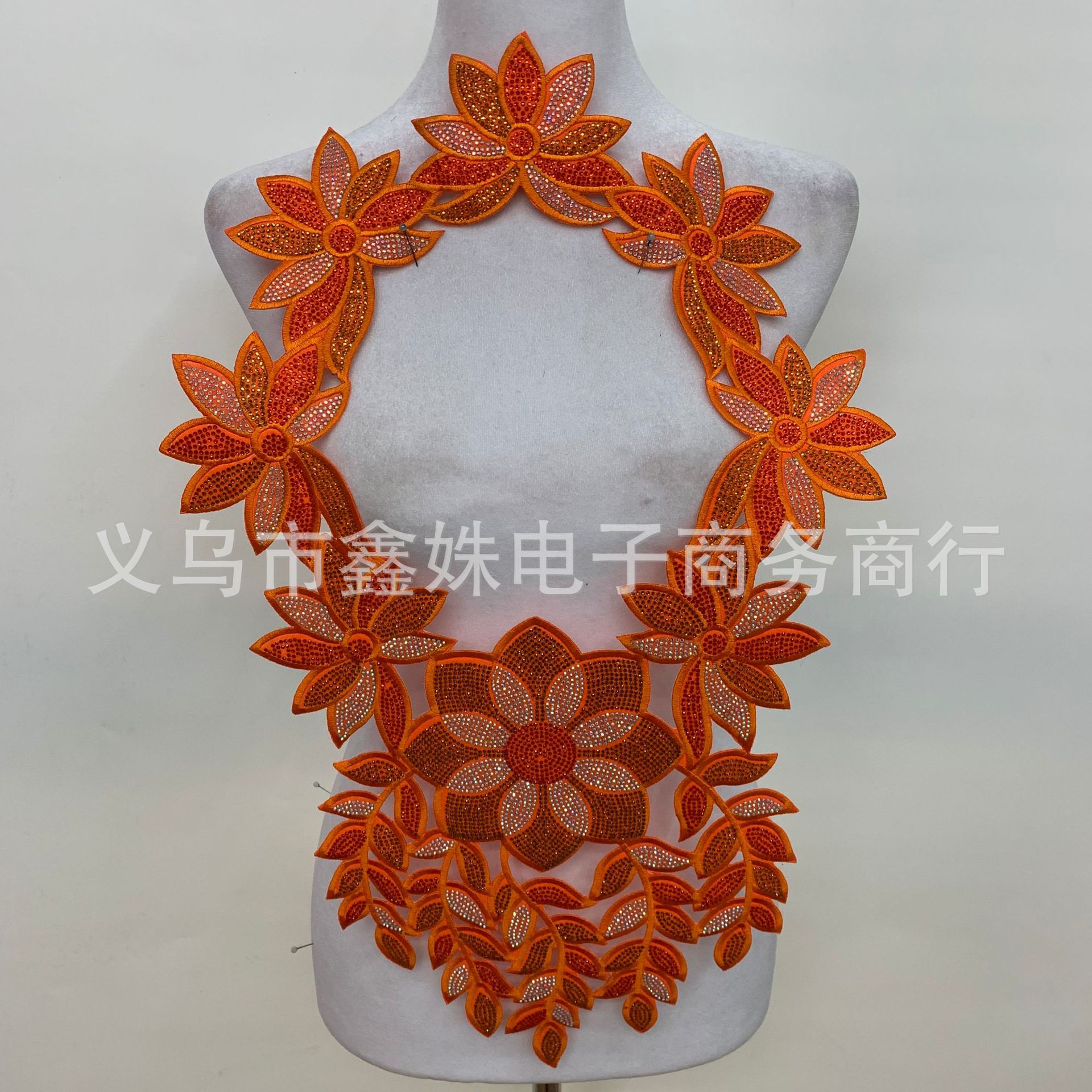 Full diamond back adhesive ironing DIY diamond-encrusted colored diamond shiny collar decoration fake collar collar accessories and auxiliary materials pic 18