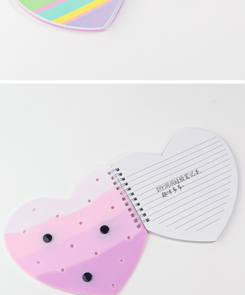 Creative cartoon unicorn, DIY silicone hole cover, practical student loose-leaf notebook, notepad, loose-leaf core pic 10