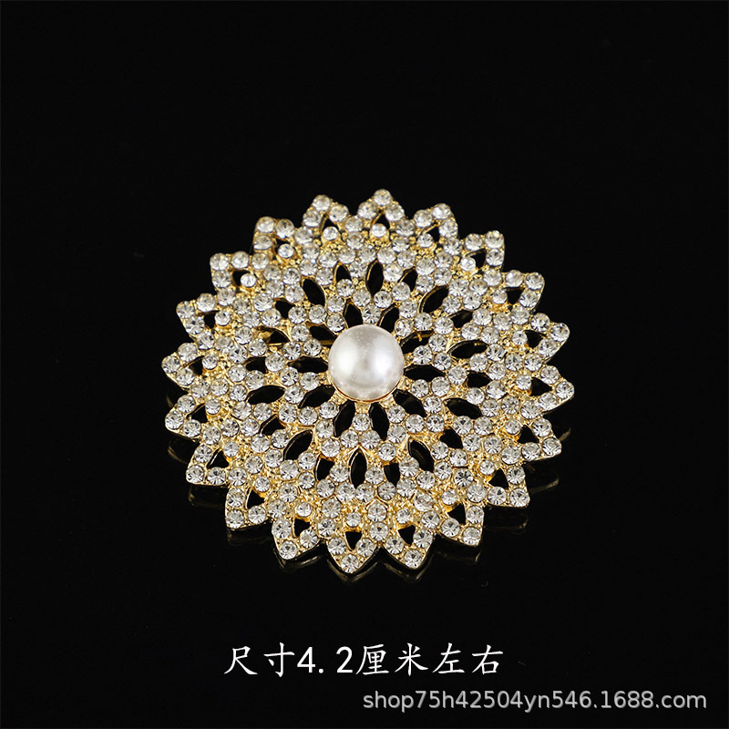 韩版质感胸针女高级感合金胸花轻奢小众镶钻固定防走光别针大衣饰详情16