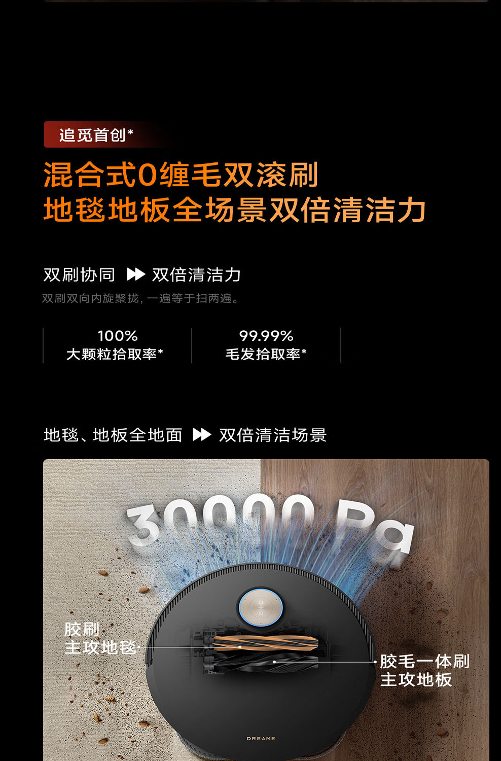 追觅Matrix10 Ultra智能换拖布分区清洁扫地机器人 吸扫洗拖一体详情12