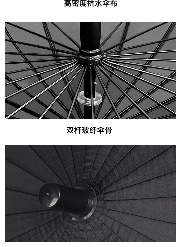 24骨创意自动武士刀伞网红动漫直柄伞个性加大加固男士伞可印logo详情9