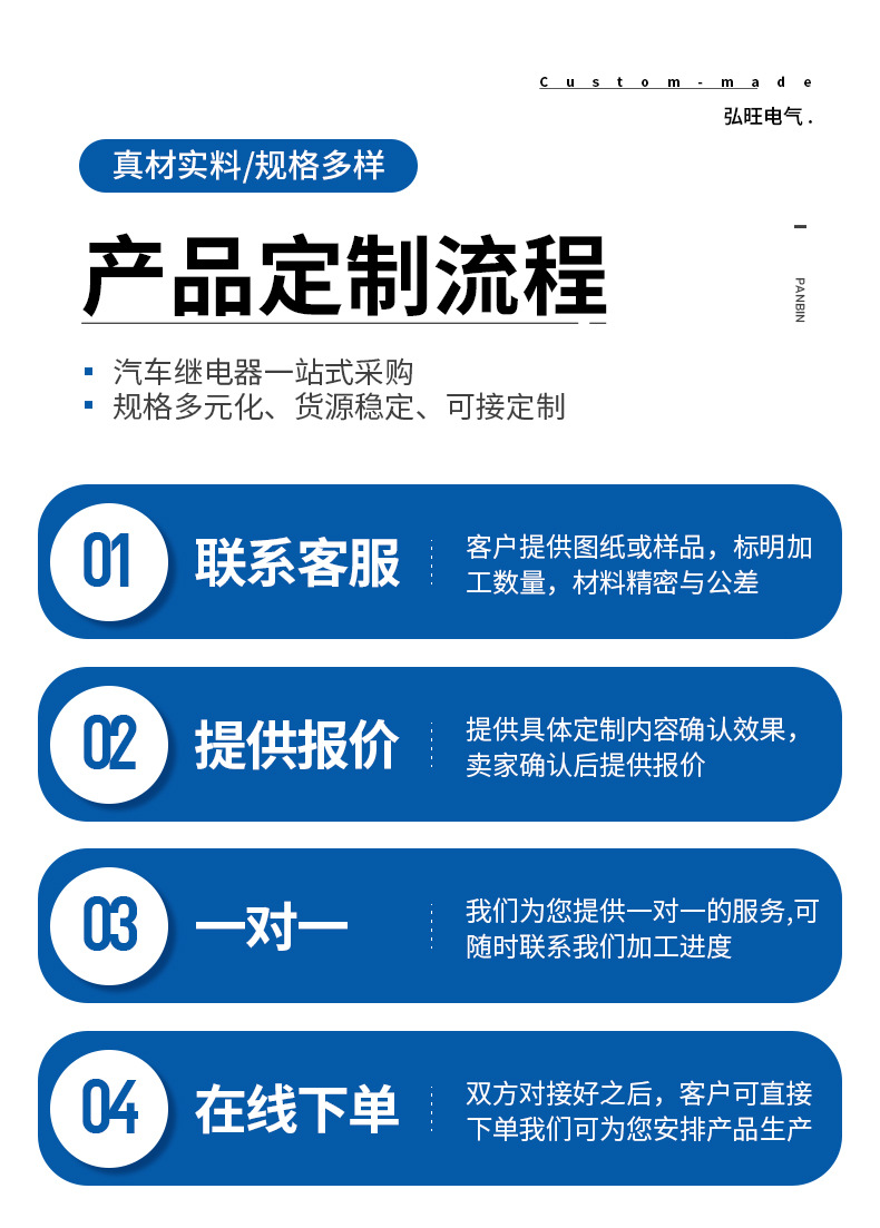 厂家供应双触点汽车继电器12V100A透明带LED灯防水型继电器详情3