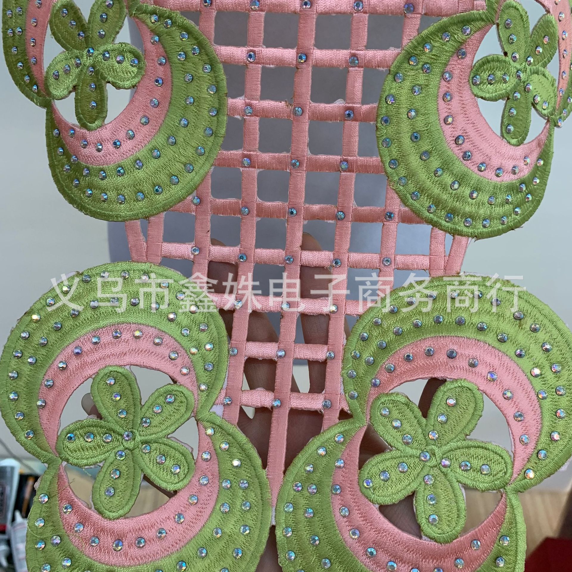 Embroidery, rhinestone and diamond fabric with adhesive backing decoration for foreign trade clothing accessories pic 10