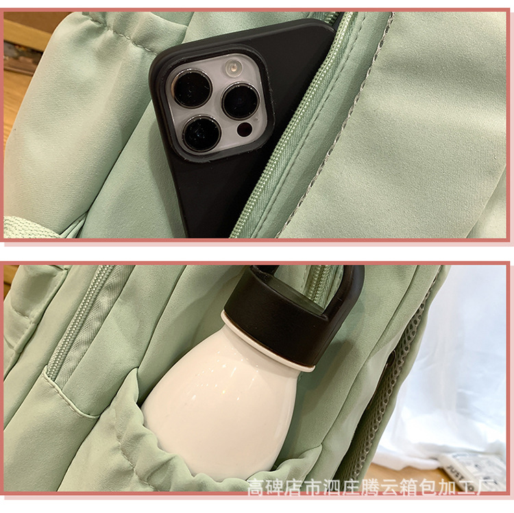 背包书包女日系初中生高中大学生女大容量潮牌旅行电脑包双肩包详情52