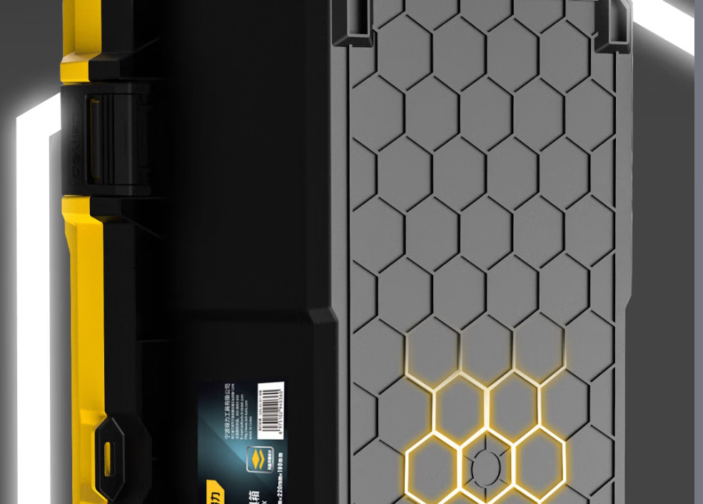 得力家用五金工具箱空箱大号美术收纳盒电工维修小零件工具收纳箱详情14