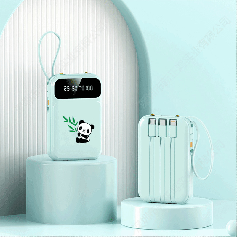 Wholesale fast-charging power banks with 3c certification, 20,000 mah large-capacity mini power banks with cables, custom patterns pic 4