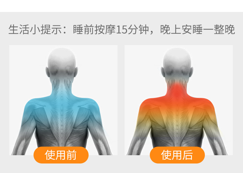 Car and household dual-purpose kneading massage shawl, sales gift, neck and shoulder massager, cervical massage manufacturer wholesale gift pic 6