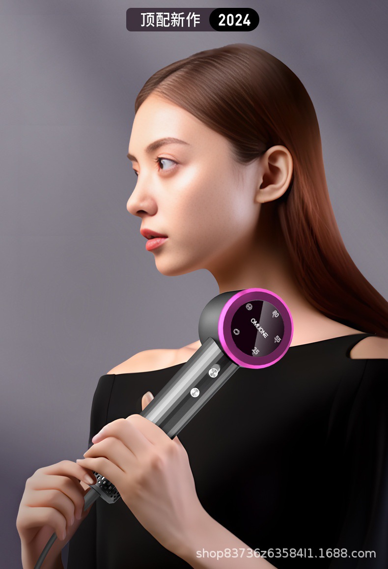 一件代发屏幕显示大功率台湾跨境电商负水离子恒温吹风机高速风筒详情3