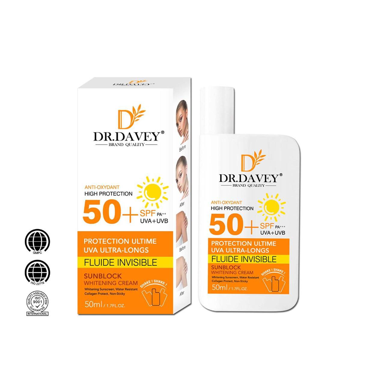 DR.DAVEY cream 40/50/60/90 hydrates, moisturizes, non-greasy and protects against ultraviolet rays pic 4