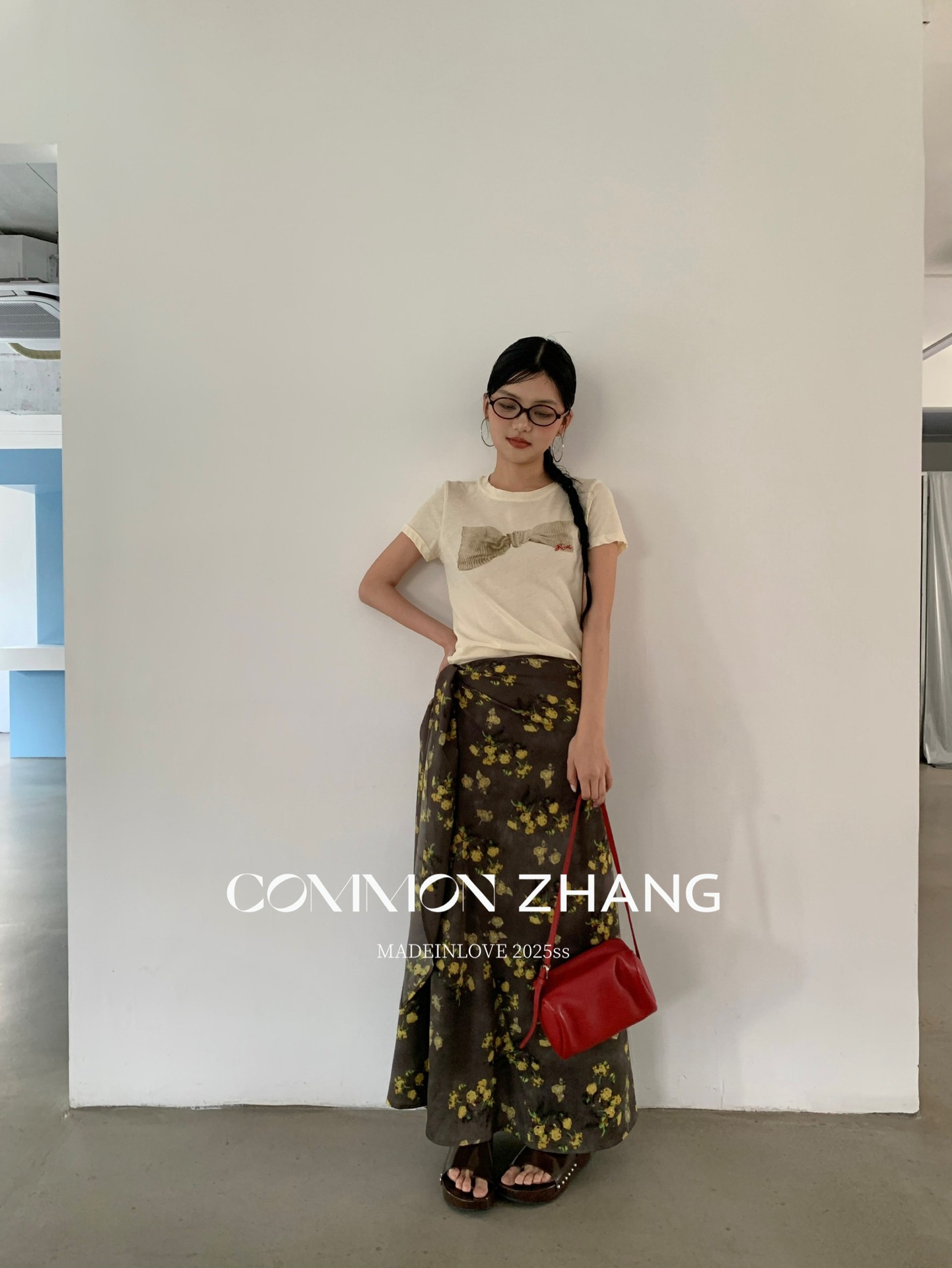 CZ ZHANG Summer Korean Style laid-back Casual Versatile Bow Print Letter Embroidery short-sleeved T-shirt B20639 pic 17