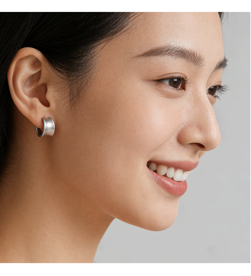 Hyacinth nicho diseño sentido c-forma metal cepillado premium sentido pendientes ins cool wind earwear 2025 nuevo temperamento pic 7