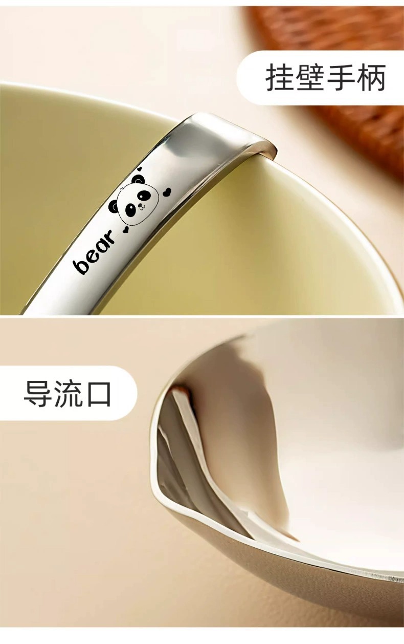 食品级316不锈钢汤勺家用大号方头盛汤吃饭喝粥汤勺加深短柄勺子详情8